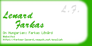 lenard farkas business card