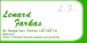 lenard farkas business card